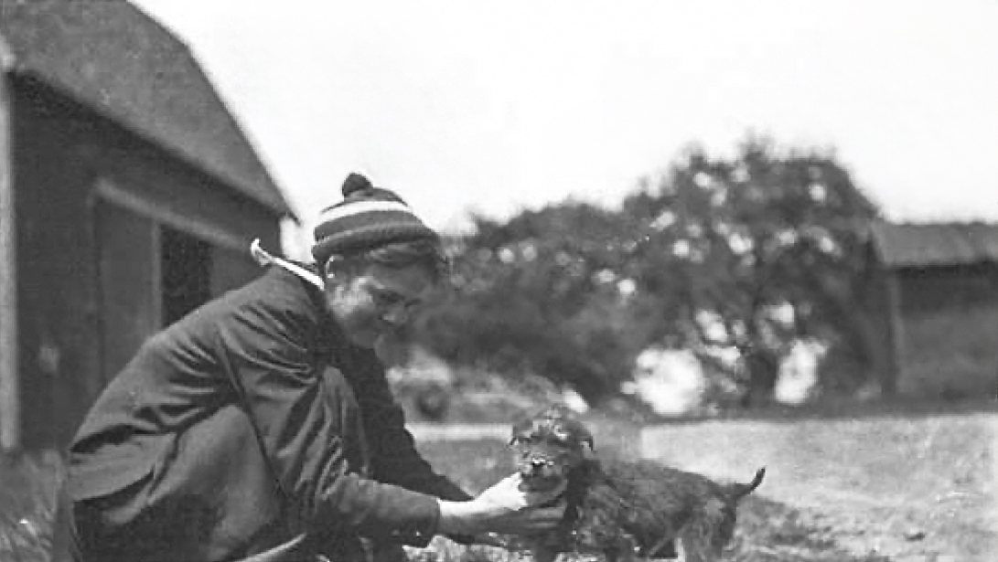 Alice Waters With Pet Dog